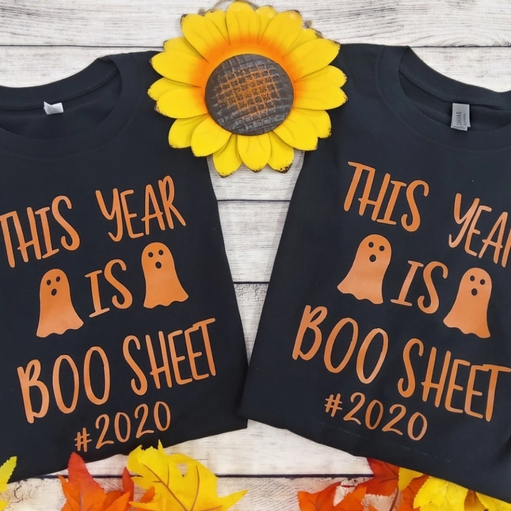 Boo Sheet Black T shirt Halloween 2020